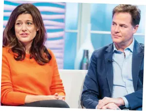  ?? Picture: ITV; REX ?? Cancer revelation: The Cleggs talk about their son’s shock diagnosis on ITV’s Lorraine show