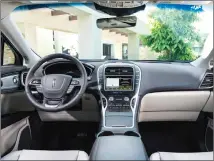  ??  ?? This photo provided by Ford Motor Co. shows the interior of the 2019 Lincoln Nautilus.