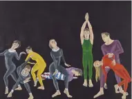  ??  ?? Aufwärmpha­se: ALEX KATZ verewigte eine Stunde in der „Paul Taylor Dance Company“