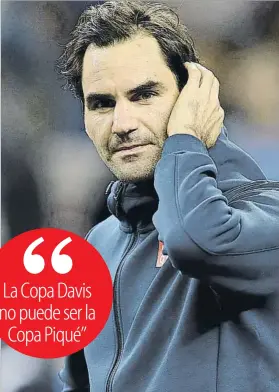  ?? FOTO: GETTY ?? Federer sólo se metió de lleno en la Davis en 2014, cuando la ganó con Wawrinka