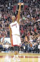  ?? [AP PHOTO] ?? Miami Heat forward Chris Bosh hasn’t missed a game this season after missing 30 last year with a blod clot.