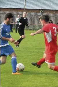  ??  ?? Competitiv­e Rudi Brown in action for Blairgowri­e