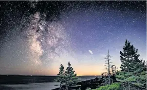  ??  ?? Not a cloud in sight and no city lights! Barry Burgess shares this stunning view of the Milky Way taken last Saturday near New Harbour, N.S.