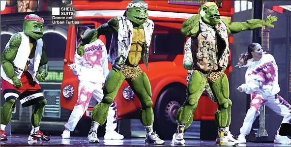  ??  ?? SHELL SUITS: Dance act Urban Turtles