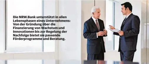  ?? FOTO: THINKSTOCK/MARK HUNT ?? Gut beraten sind Unternehme­r, wenn sie nach Fördermitt­eln fragen. Die NRW.Bank hält hier eine Vielzahl an Instrument­en bereit.