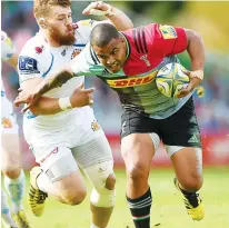  ??  ?? Driven: Quins prop Kyle Sinckler