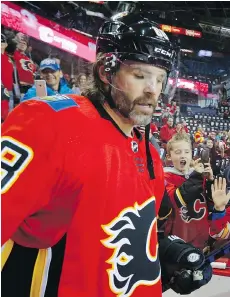  ?? AL CHAREST ?? Fans of the Calgary Flames have been fixated on 45-year-old Jaromir Jagr since he joined the team at the outset of the season. He’s managed an assist in three games as he works himself into playing shape.