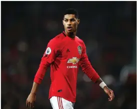  ??  ?? Marcus Rashford has conducted himself in exemplary fashion