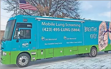  ?? Contribute­d ?? CHI Memorial’s mobile lung CT coach