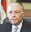  ??  ?? Foreign minister Sameh Shoukry