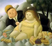  ??  ?? Un dipinto di Fernando Botero