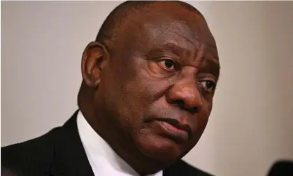  ?? Photograph: Justin Tallis/AFP/Getty Images ?? South Africa's president, Cyril Ramaphosa, has denied any wrongdoing.