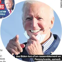  ??  ?? Joe Biden lors d’un rassemblem­ent en