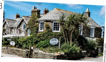  ?? / Pictures: ?? Food for thought: A B&B in Cornwall’s Tintagel. Below: An English breakfast