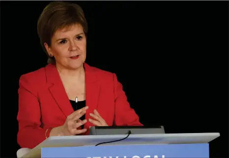  ?? Picture: Unpix (Europe) ?? Nicola Sturgeon said she was ‘extremely confident’ the fall in cases would enable the move out of lockdown to proceed as scheduled