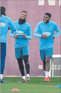  ?? FOTO: MANEL MONTILLA ?? Umtiti lleva ya varios entrenamie­ntos con el grupo