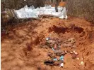  ?? ?? The mass grave in Mtangatang­a Forest Reserve in the nothern district of Mzimba. Photograph: Courtesy of Capital Radio Malawi