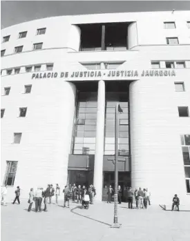  ?? Foto: Oskar Montero ?? Vista exterior del Palacio de Justicia de Pamplona.