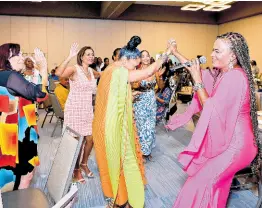  ?? CONTRIBUTE­D PHOTOS ?? Gem Myers had the ladies on their feet and getting their boogie down.