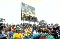  ??  ?? ANC supporters wait for the show to start at Buffalo City Stadium.