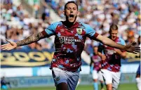  ?? ?? AT THE DOUBLE: Brownhill’s brace fires up Clarets