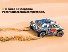  ??  ?? El carro de Stéphane Peterhanse­l en la competenci­a.