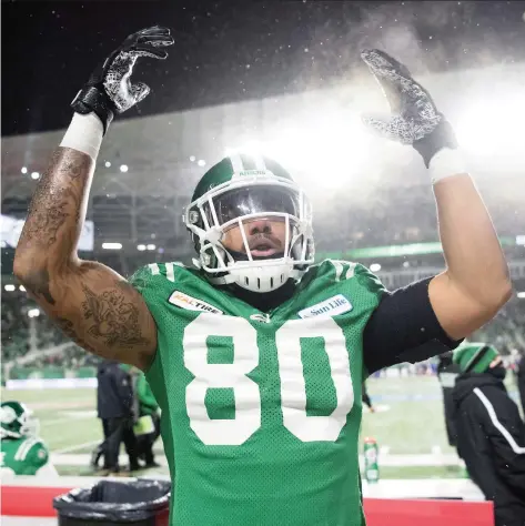  ?? TROY FLEECE/FILES ?? Spencer Moore, a member of the Saskatchew­an Roughrider­s from 2013 to 2018, was traded to the Montreal Alouettes on Wednesday.