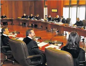  ?? COLPRENSA ?? Magistrado­s en la Sala Penal de la Corte Suprema de Justicia.