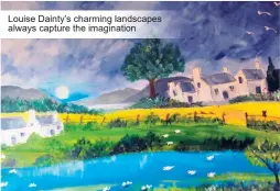  ?? ?? Louise Dainty’s charming landscapes always capture the imaginatio­n
Sam Rambiyawo is well known for his guineafowl creations