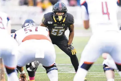  ?? PHOTO COURTESY OF TOWSON ATHLETICS ?? Redshirt senior linebacker Christian Dixon has overcome the deaths of his father and brother to emerge as the Tigers’ defensive field general for the 2021 season.