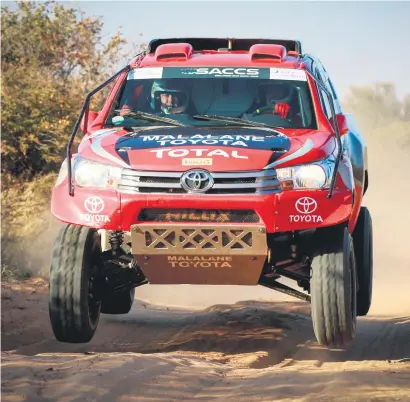  ?? Pictures: Nadia Jordaan ?? CLASS LEADERS. The Class T crew to beat in the weekend’s Harrismith 400 race should be Johan and Werner Horn in their Malalane Toyota Hilux.