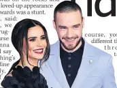  ??  ?? STILL IN LOVE Liam and Cheryl at Brit Awards