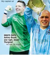  ?? PICTURE: PA Images ?? GRAYS DAYS: Ashley Bayes and right, Stuart Thurgood