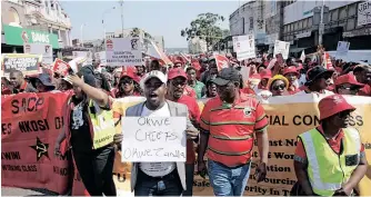  ?? | BONGANI MBATHA African News Agency (ANA) ?? COSATU and Saftu will also be joining the public servants’ strike set to begin on Thursday.
