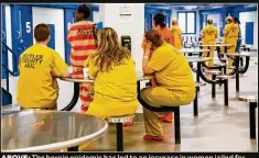  ??  ?? ABOVE: The heroin epidemic has led to an increase in women jailed for drugs or related crime, including inmates at the Butler County Jail. GREG LYNCH / STAFF BELOW: An inmate, in her early 20s and from northeaste­rn Ohio, and her son, 22 months, are...