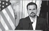  ?? CARLOS GIUSTI/AP ?? Two top aides of Puerto Rico Gov. Ricardo Rossello, above, resigned Saturday over profanity-laced private chat.