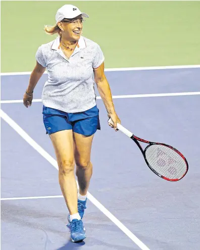  ??  ?? Martina Navratilov­a during an exhibition match last year.