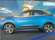  ?? AFP ?? Tata Motors launched its maiden compact SUV offering Nexon on Thursday, which marked the start of the Navaratras