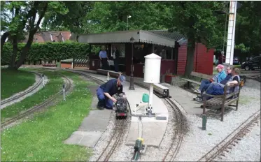  ?? ?? ABOVE:
Well-travelled miniature railway correspond­ent Jonathan James called into the Derby ME on 28th May and found members simply enjoying their track