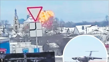  ?? CAPTURA DE VÍDEO ?? 1 1. Incidente. Imagen de vídeo que muestra explosión en una zona residencia­l de Yablonovo.