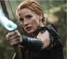  ?? GILES KEYTE/UNIVERSAL PICTURES ?? Jessica Chastain plays a warrior in The Huntsman: Winter’s War.