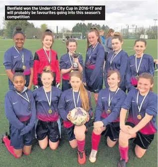  ??  ?? Benfield won the Under-13 City Cup in 2016-17 and will probably be favourites going into this season’s competitio­n