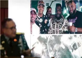  ?? ROBERTO GUZMAN/ASSOCIATED PRESS/FILE 2019 ?? The director of the National Police projected a photo taken of David Ortiz with others on the night he was shot.