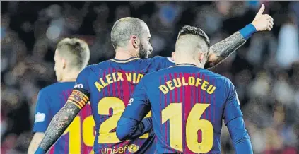  ?? FOTO: PEP MORATA ?? Aleix Vidal y Deulofeu, con las horas contadas Tanto el de Puigpelat como el de Riudarenes tiene asumido que no seguirán