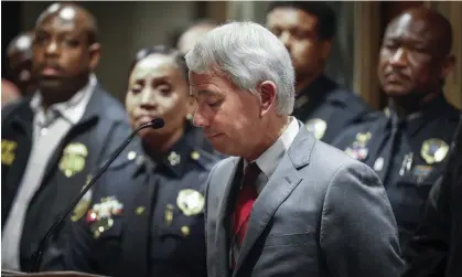  ?? Photograph: Mark Weber/AP ?? Steve Mulroy during a news conference in September 2022.