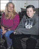  ?? Erik Verduzco Las Vegas Review-Journal ?? Angela McDonald with her son Tanner Reynolds, 13, in Pahrump in February. Reynolds, a former Northwest Academy student, recalled staff members telling students, “You’re here because your parents don’t love you.”
