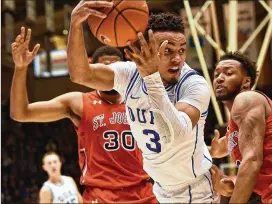  ?? GRANT HALVERSON/GETTY IMAGES ?? Duke’s Tre Jones is one of four potential first-round NBA Draft picks in the Blue Devils’ starting lineup. His brother, Tyus, already plays for the Minnesota Timberwolv­es.