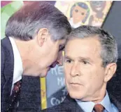  ?? Foto: Paul J. Richards/afp, dpa ?? Blankes Entsetzen: US-Präsident George W. Bush wird über die Anschläge informiert.