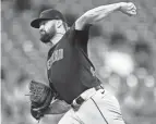  ?? CHARLIE RIEDEL/AP ?? Cleveland pitcher Logan Allen has changed the grip on his curveball and recently implemente­d a new changeup.