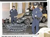  ?? SAM COSTANZA/DAILY NEWSEWS ?? Stella Mednik (r.) is exposed as driver who hit five people and several cars in Herald Square on Wednesday night.